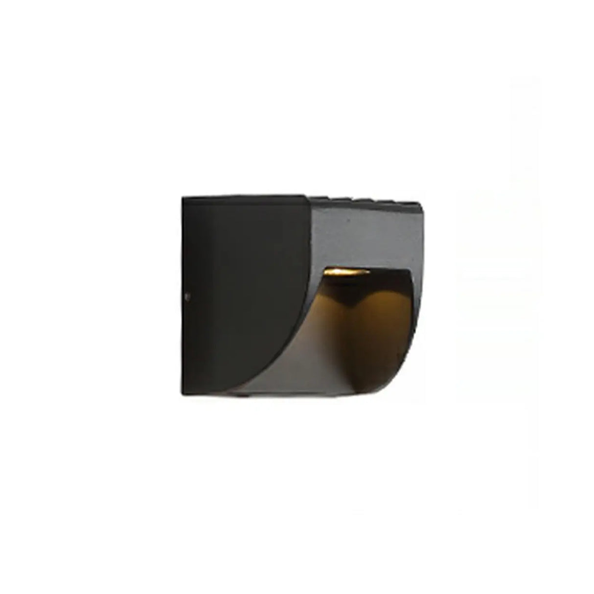 Black Rectangular Metal Outdoor Up Down Wall Light Image - 2