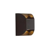 Black Rectangular Metal Outdoor Up Down Wall Light Image - 3