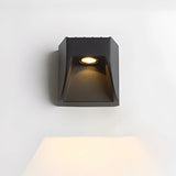 Black Rectangular Metal Outdoor Up Down Wall Light Image - 7