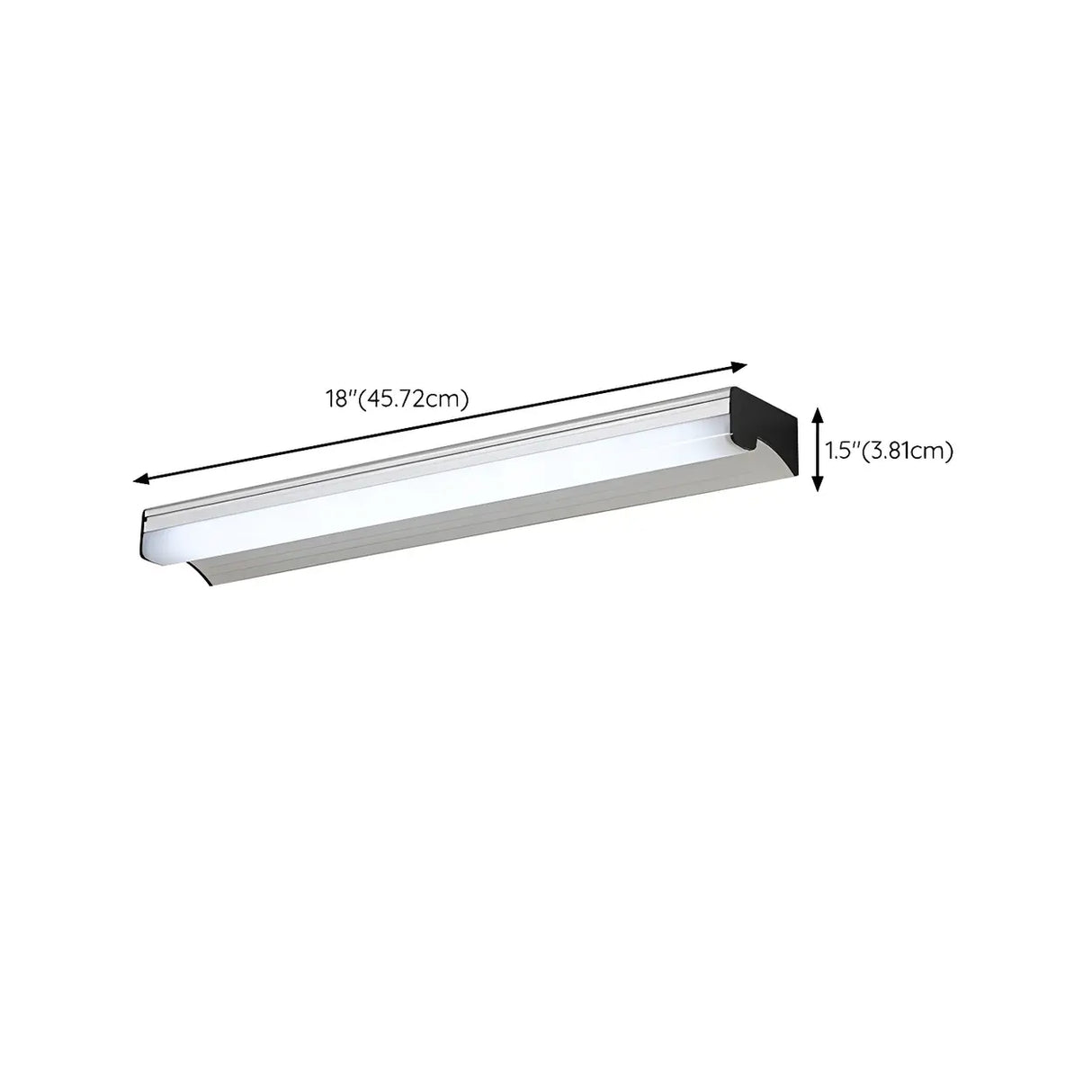 Black Rectangular Modern LED Vanity Light Fixture 