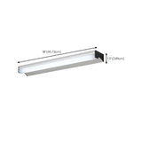 Black Rectangular Modern LED Vanity Light Fixture #size