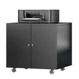 Black Rectangular Steel Mobile Short Filing Cabinet Image - 11