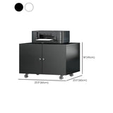 Black Rectangular Steel Mobile Short Filing Cabinet Image - 14