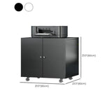 Black Rectangular Steel Mobile Short Filing Cabinet Image - 15