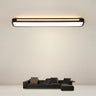 Black Rectangular Strip LED Flush Mount Ceiling Light Image - 1