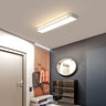 Black Rectangular Strip LED Flush Mount Ceiling Light Image - 3