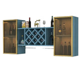 Black Rectangular Wood Large Wall Mounted Wine Rack Image - 10