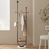 Black-Red Storage Loop Metal Hooks Shelves Coat Stand Rack Image - 7