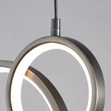 Black Ring and Bubble Adjustable Modern Island Light Image - 11