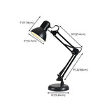 Black Simple Adjustable Metal Mechanical Arm Desk Lamp #size