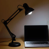 Black Simple Adjustable Metal Mechanical Arm Desk Lamp Image - 3