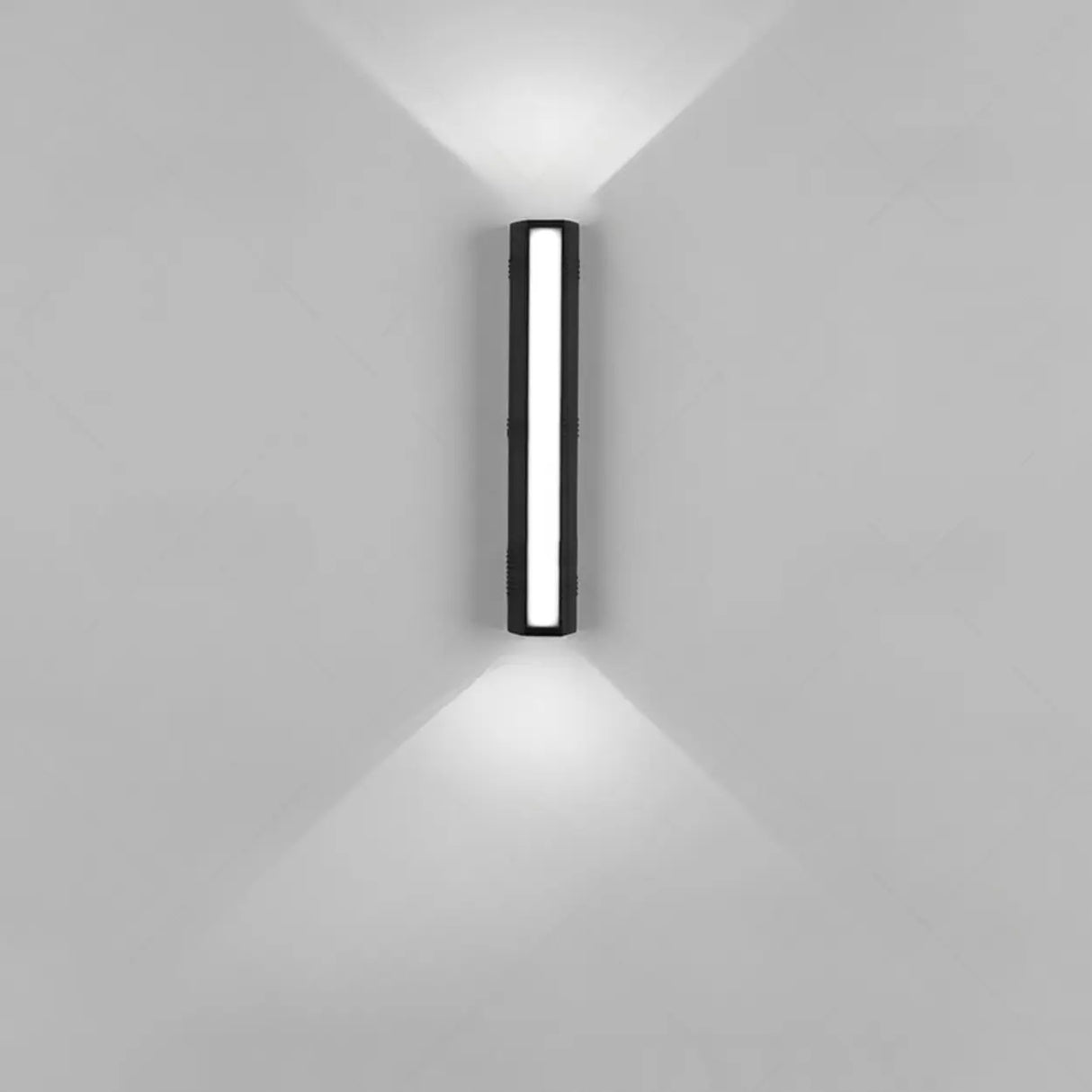 Black Simple Exterior Rectangular Metal Wall Sconce Image - 15