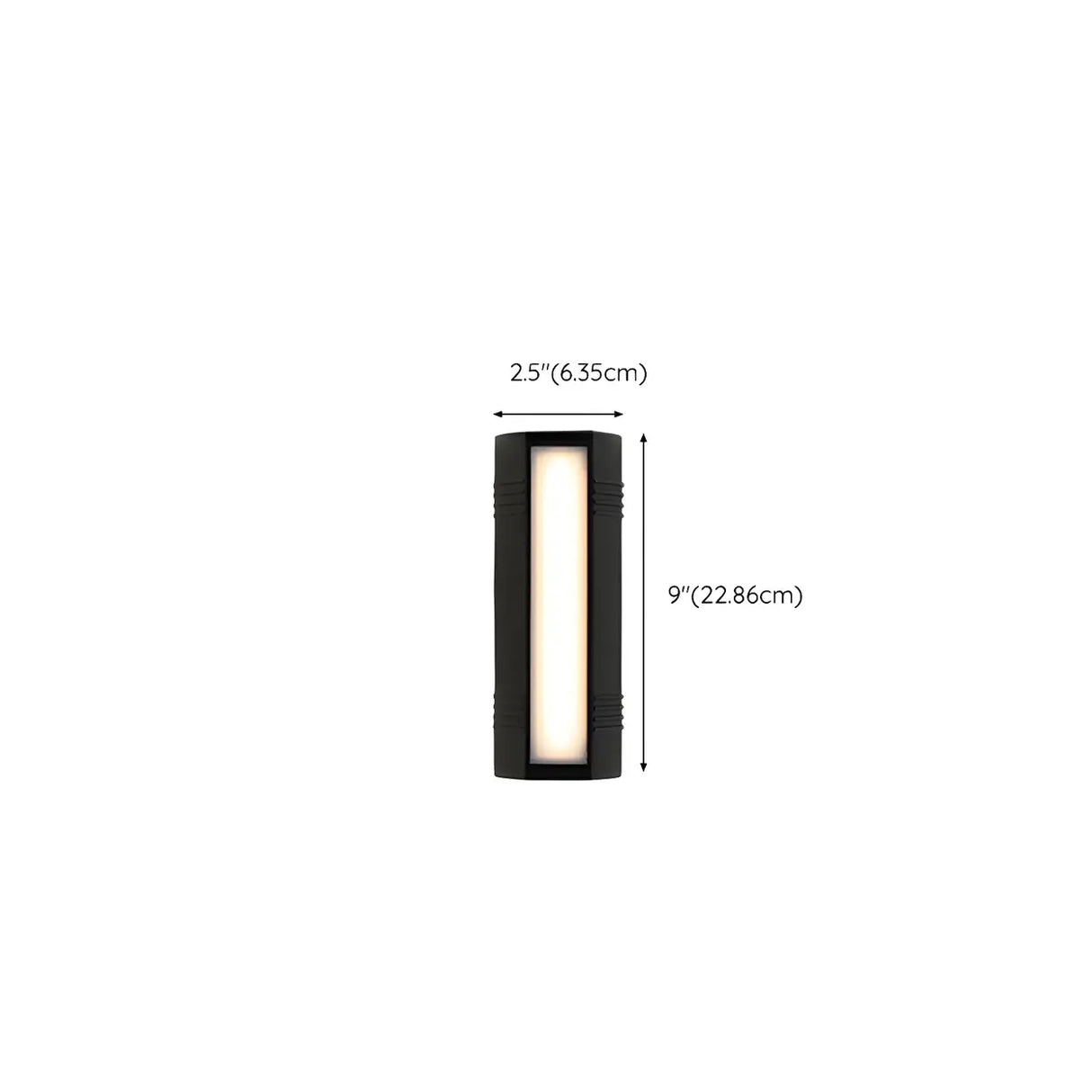 Black Simple Exterior Rectangular Metal Wall Sconce Image - 19