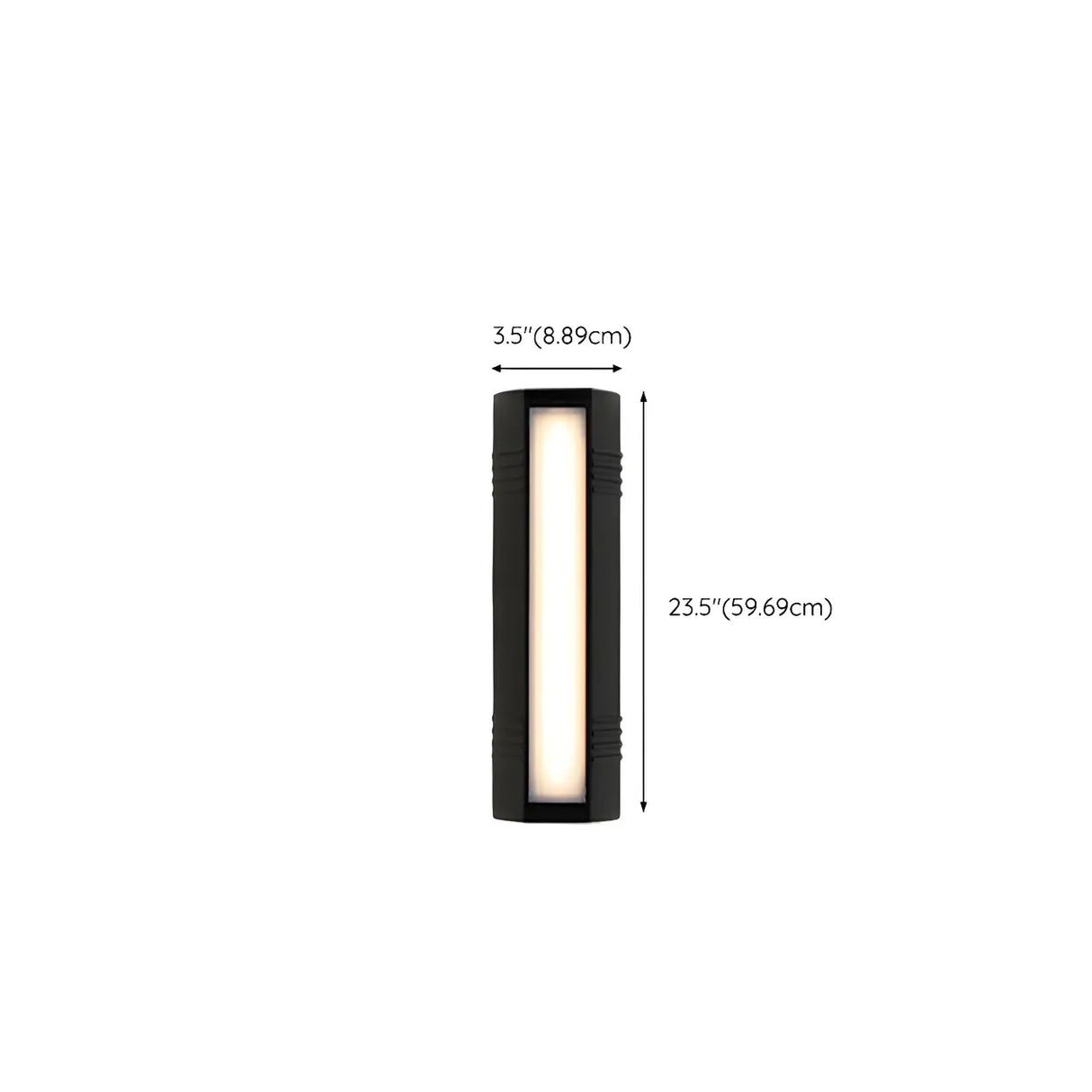 Black Simple Exterior Rectangular Metal Wall Sconce Image - 21