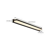 Black Simple Linear Metal Bathroom LED Vanity Light #size