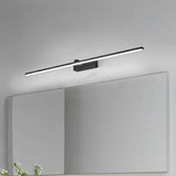 Black Simple Linear Metal Bathroom Vanity Lights Image - 2