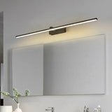 Black Simple Linear Metal Bathroom Vanity Lights Image - 3