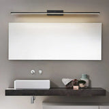 Black Simple Linear Metal Bathroom Vanity Lights Image - 4