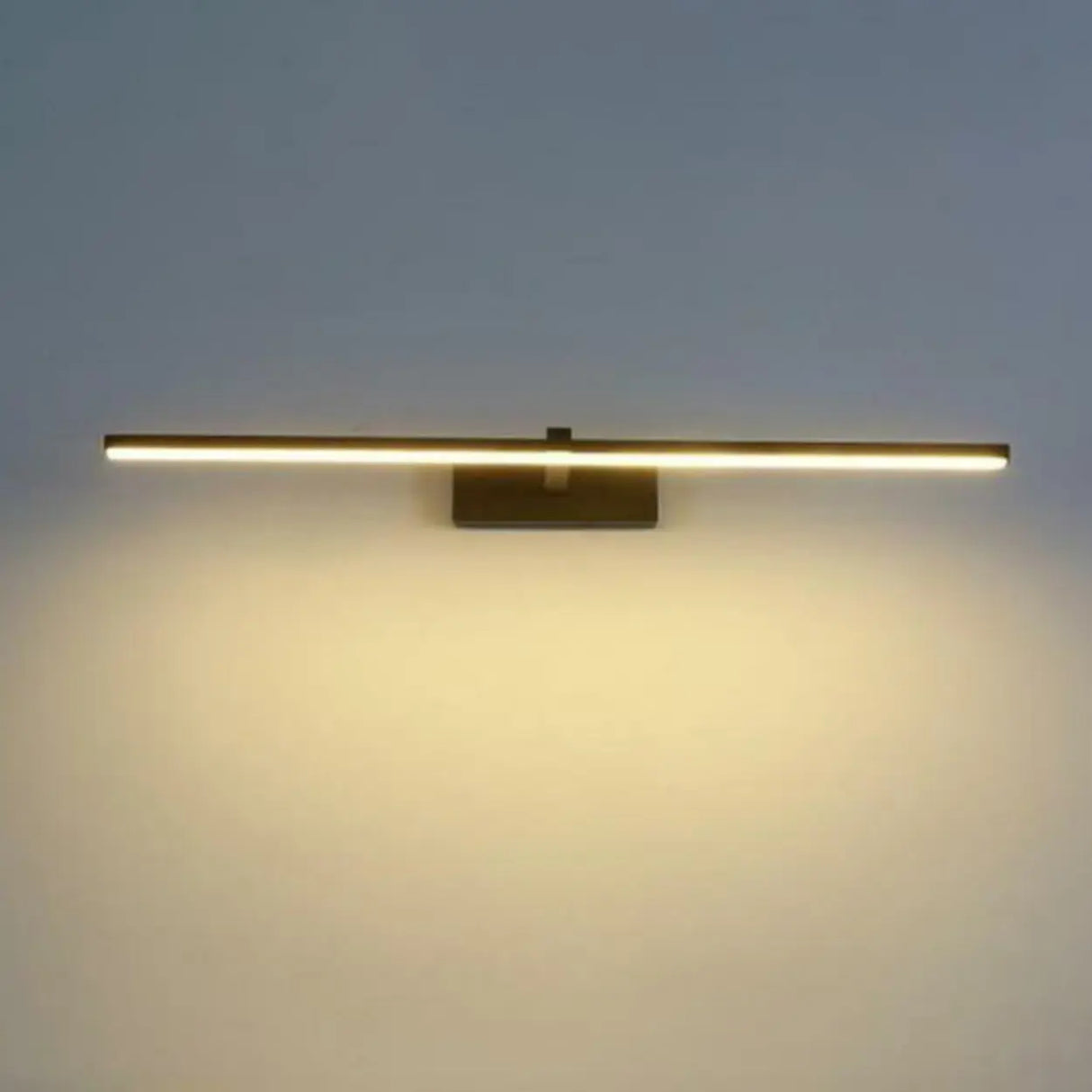 Black Simple Linear Metal Bathroom Vanity Lights Image - 6