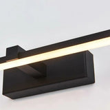 Black Simple Linear Metal Bathroom Vanity Lights Image - 8