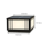 Black Simple Metal Cube Solar Outdoor Post Caps Light Image - 17