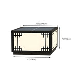 Black Simple Metal Cube Solar Outdoor Post Caps Light Image - 20