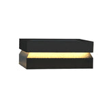 Black Simple Rectangular Solar Outdoor Fence Post Light Image - 5