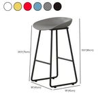 Black Sled Base Curved Bucket Polymer Bar Stool Seating #size