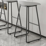 Black Sled Base Curved Bucket Polymer Bar Stool Seating Image - 6