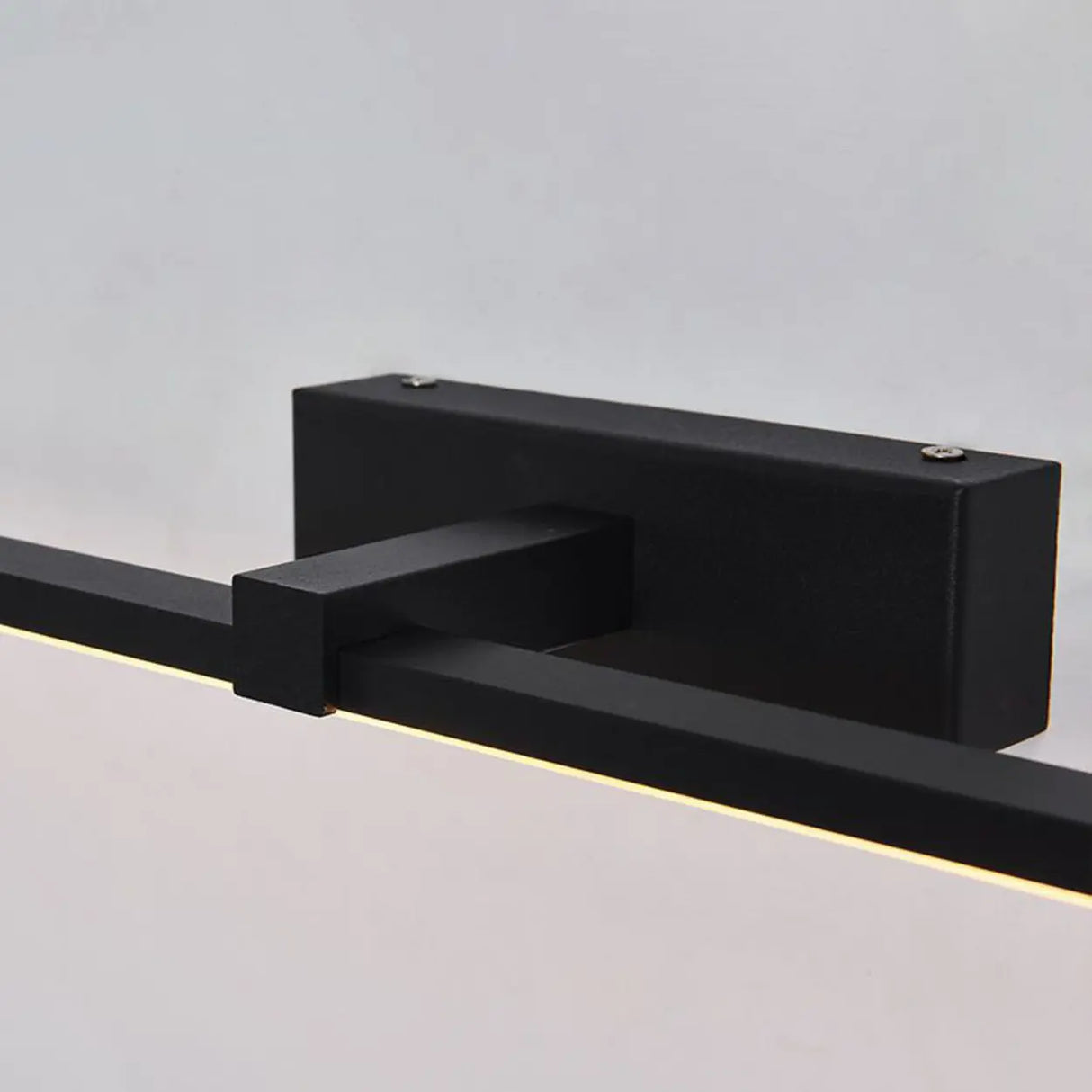 Black Sleek LED Rectangular Bathroom Vanity Light Image - 12