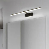 Black Sleek LED Rectangular Bathroom Vanity Light Image - 3