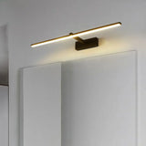 Black Sleek LED Rectangular Bathroom Vanity Light Image - 9