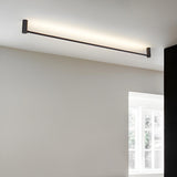 Black Slim Rod Linear LED Flush Mount Ceiling Light Image - 1