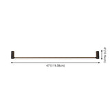 Black Slim Rod Linear LED Flush Mount Ceiling Light #size