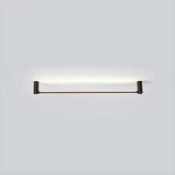 Black Slim Rod Linear LED Flush Mount Ceiling Light Image - 2