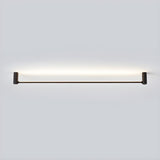 Black Slim Rod Linear LED Flush Mount Ceiling Light Image - 5