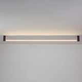 Black Slim Rod Linear LED Flush Mount Ceiling Light Image - 9