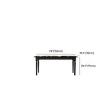 Black Solid Wood Dining Table with 4 Slat Back Chairs Image - 9