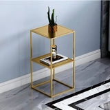 Black Square Living Room Decor Metal Base Plant Stand Image - 17