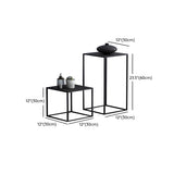 Black Square Living Room Decor Metal Base Plant Stand Image - 22