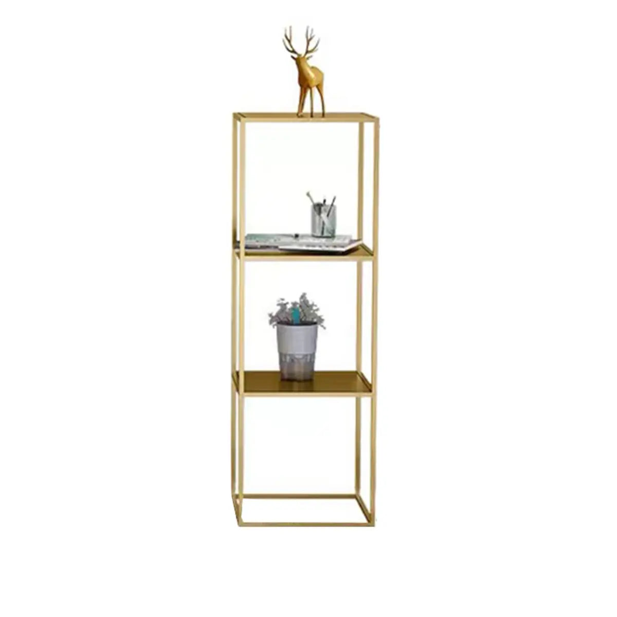 Black Square Living Room Decor Metal Base Plant Stand Image - 9