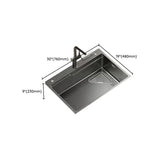 Black Stainless Steel Basket Strainer Kitchen Sink Image - 24