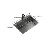 Black Stainless Steel Basket Strainer Kitchen Sink Image - 25