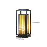 Black Stylish Rectangular Metal Outdoor Lantern Lamp Image - 15