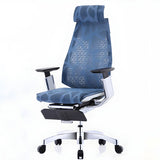 Black Swivel Wheels Ergonomic Mesh High-Back Office Chair Image - 19