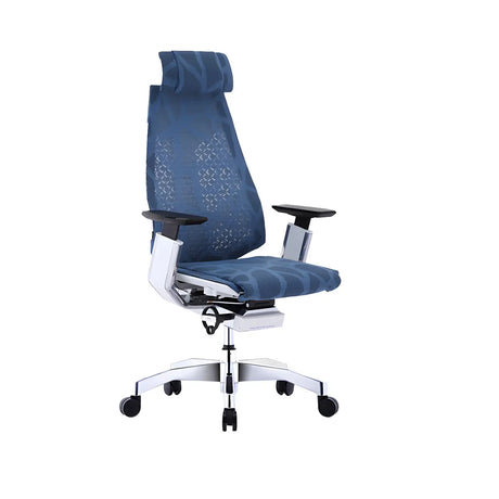 Black Swivel Wheels Ergonomic Mesh High-Back Office Chair Image - 2