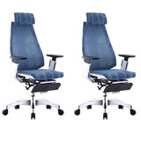 Black Swivel Wheels Ergonomic Mesh High-Back Office Chair Image - 21