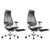 Black Swivel Wheels Ergonomic Mesh High-Back Office Chair Image - 26