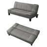 Black Tear Resistant Upholstered Back Leather Sofa Image - 9