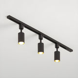 Black Tubular Track LED Semi-Flush Mount Light 5-Light Image - 7